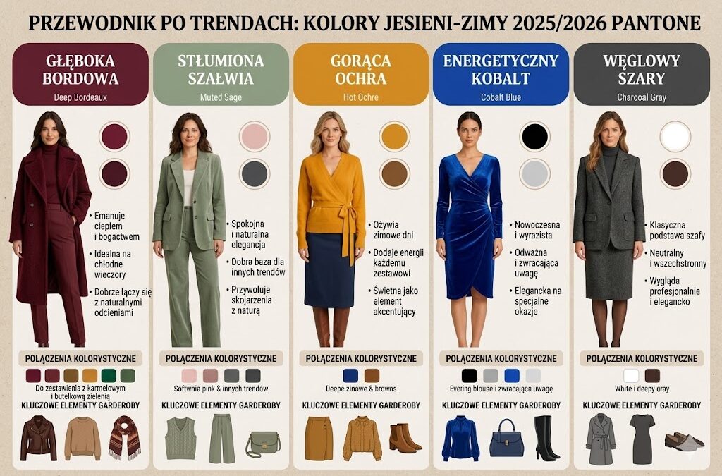 Modne kolory jesieni-zimy 2025/2026 Pantone, przewodnik po trendach