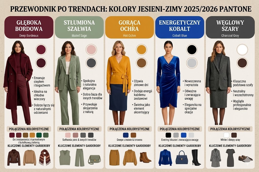 Modne kolory jesieni-zimy 2025/2026 Pantone, przewodnik po trendach